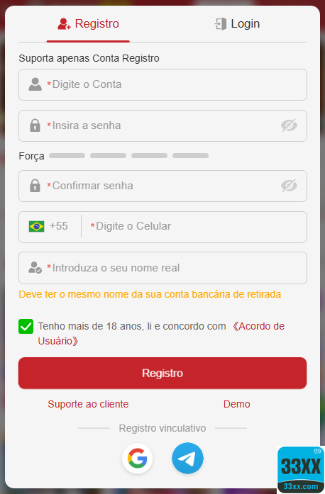 Experiência de Jogos 33xx.com